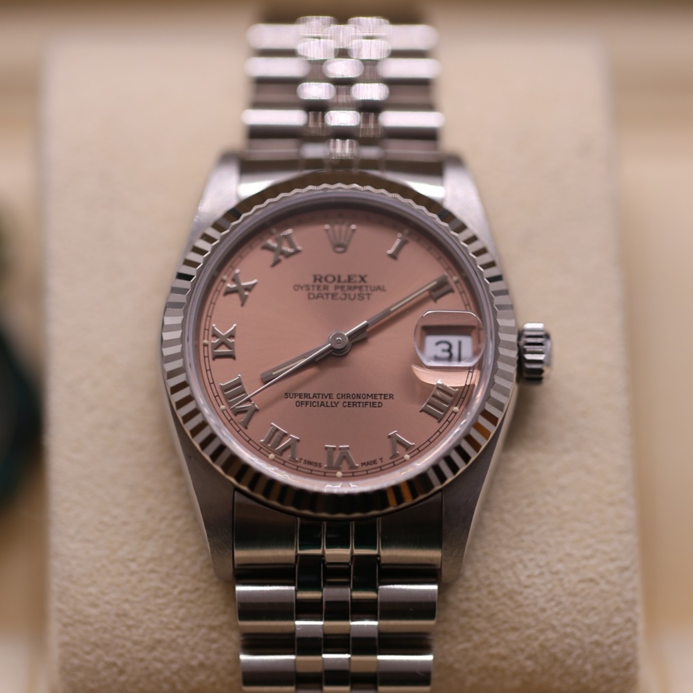 Rolex Datejust 31mm Pink Dial Roman Stainless
